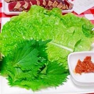 韓国風かつお手巻きサラダ